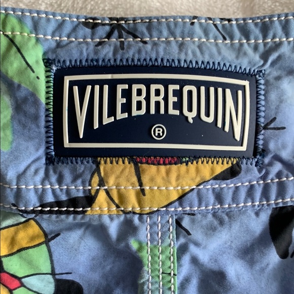 Vilebrequin Blue Board Shorts with Playful Pattern - Picture 3 of 6
